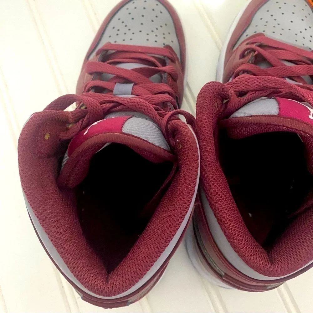 Jordan Air 1 Mid Cherrywood Team Red Maroon DQ8423-615 Size 5Y Women’s 6.5 EUC